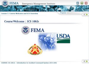 FEMA ISC 100 Course Screenshot