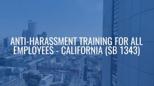 sexual harassment prevention training SB 1343