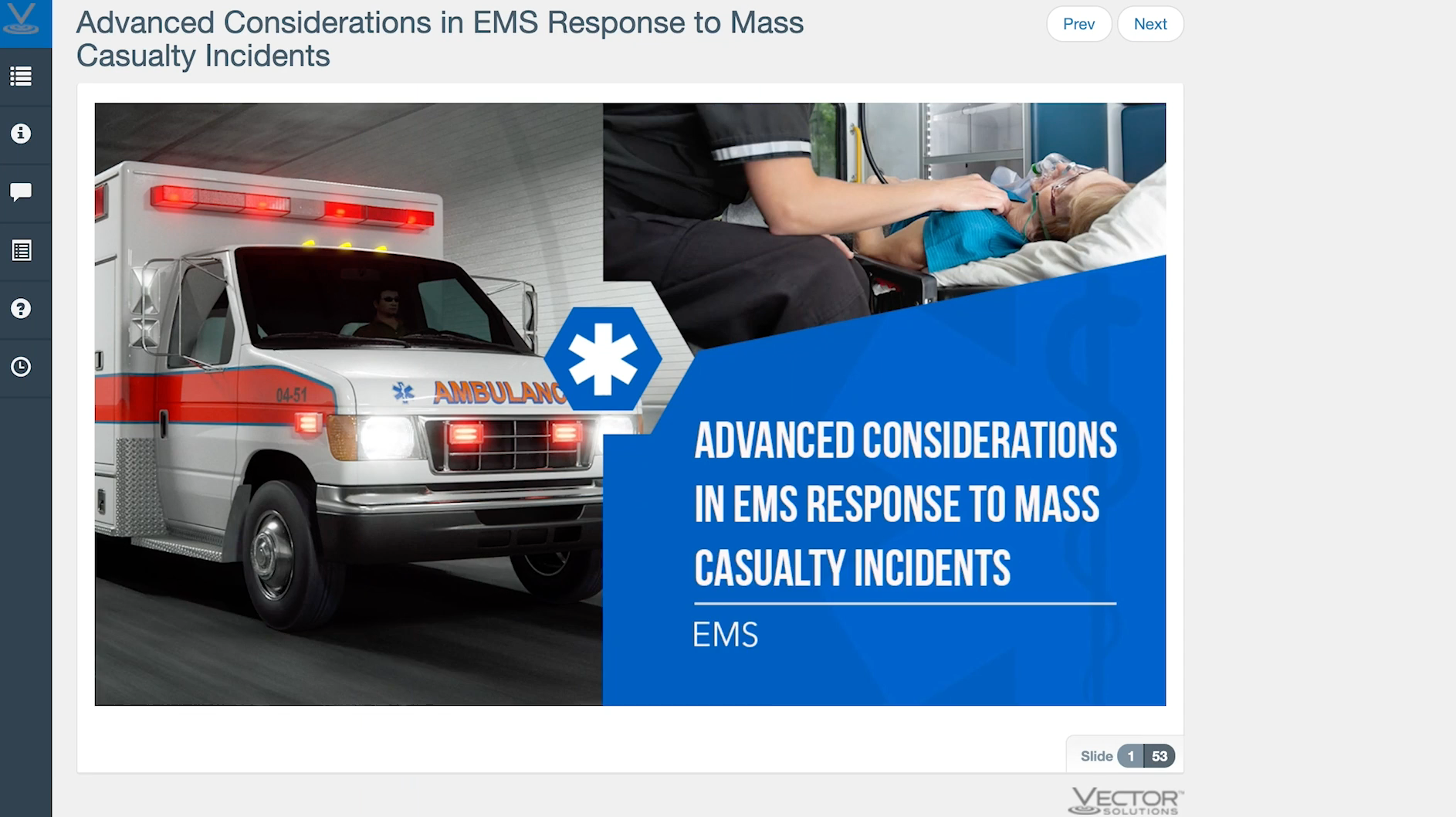 Advanced EMS Training EMS Response to Mass Casualty Incidents